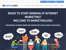 Tablet Screenshot of marketing1on1.com